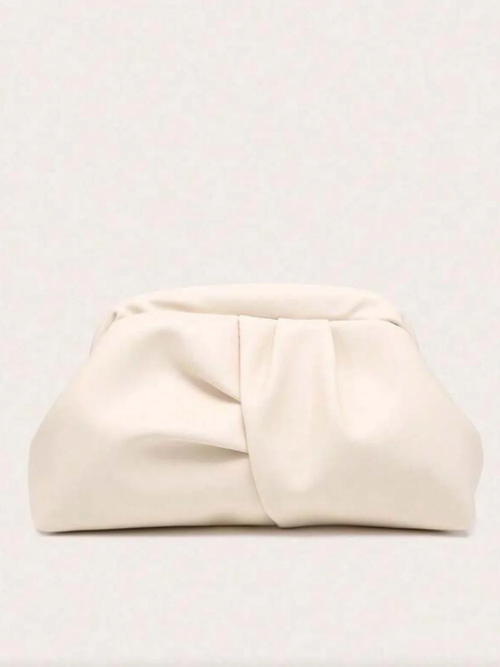 Apricot Woven Clutch Bag -